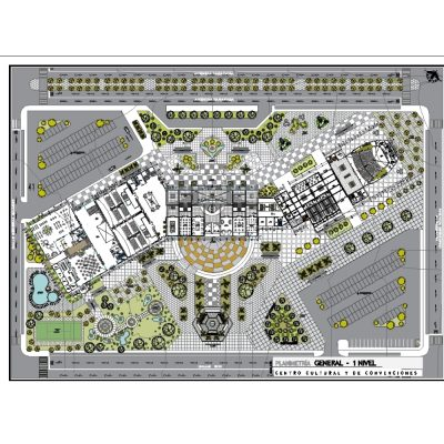 Centro Cultural y de Convenciones – Plantas y Conjunto