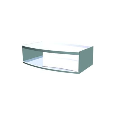 Curved Coffee Table with Glass