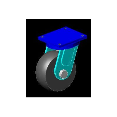 Rueda caster 3d