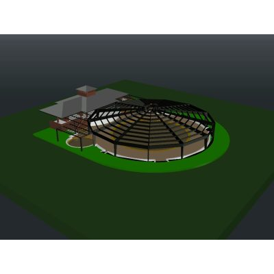 Piscina techada 3d