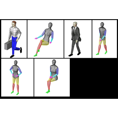 Personas en 3d revit rvt