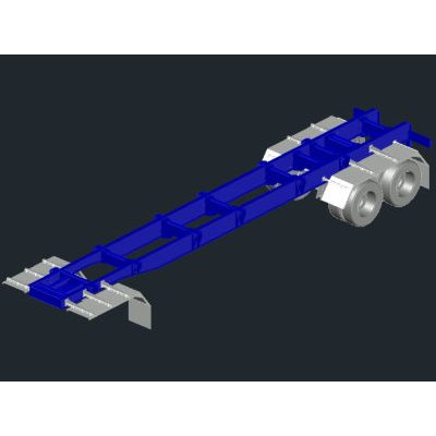 Chasis camion completo en tres dimensiones