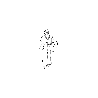 Figura femminile in elevazione