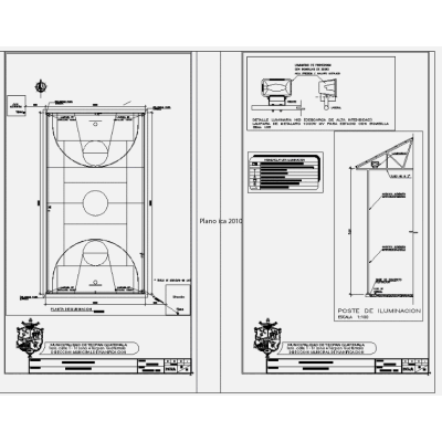 Sports court lighting plans