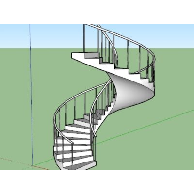 Escalera de caracol en 3d