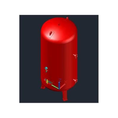 O tanque de pressão 5 m3
