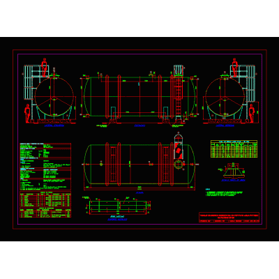 Tanque cilindrico horizontal en frp