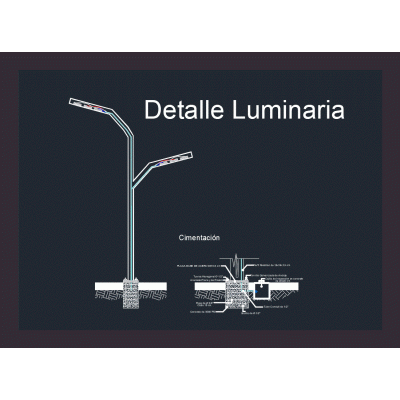 Detalle luminaria led