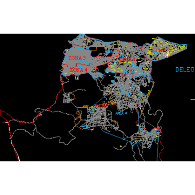 Plano de la delegacion tlalpan; mexico. d.f.