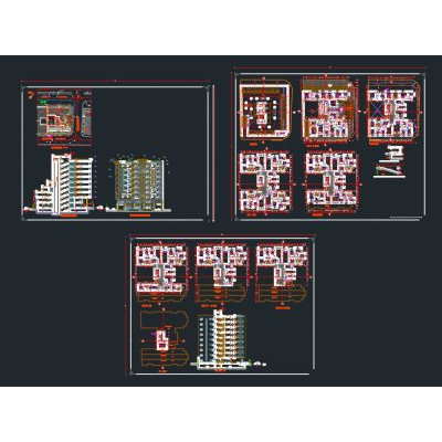 Torre Residencial Moderna en DWG