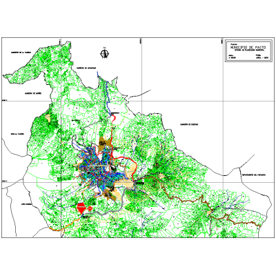 Plano de pasto; colombia