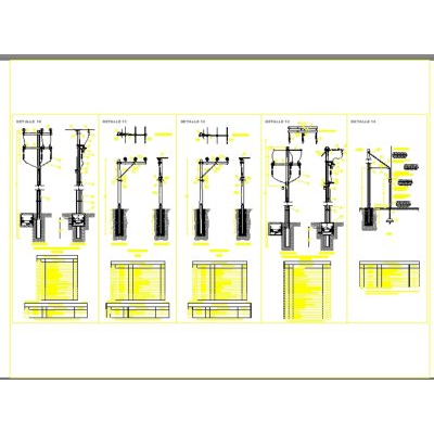 Types of poles for power conductors