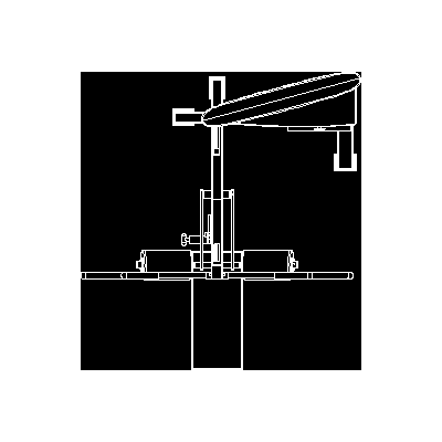Maquinas en vista superior para salas de gimnasio