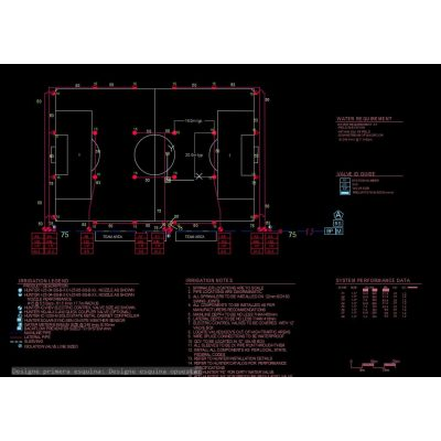 Proyecto de riego de campo de fútbol