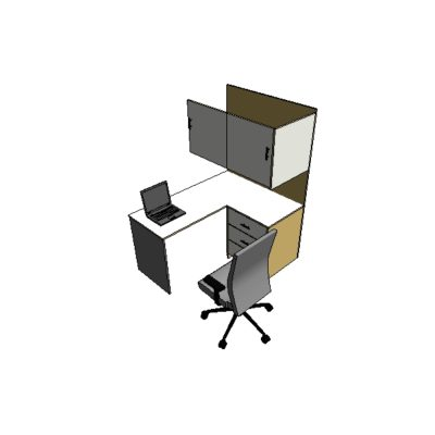 Escritorio modular de con  revit 2020