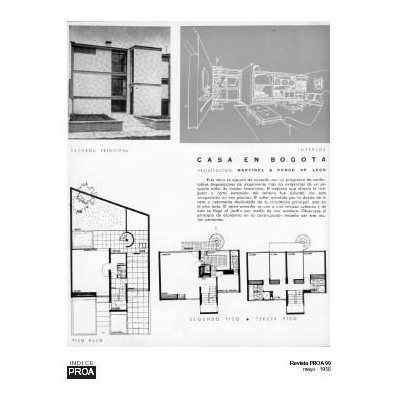 Revista proa 99 - vivienda en bogota - marzo de 1956
