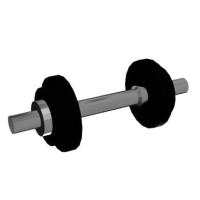 Mancuernas de gimnasio 3d