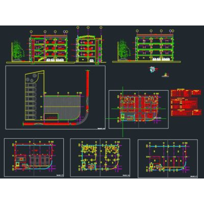 Plans and sections administrative offices
