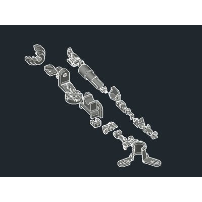 Mechanical parts various 3d exercises