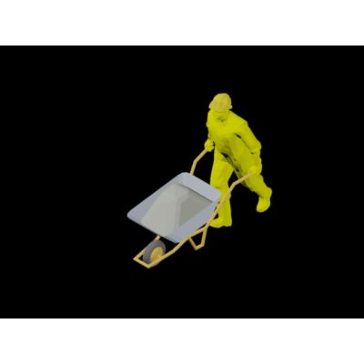 Carretillero de obra 3d