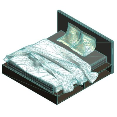 Cama 3D con Estantes Laterales