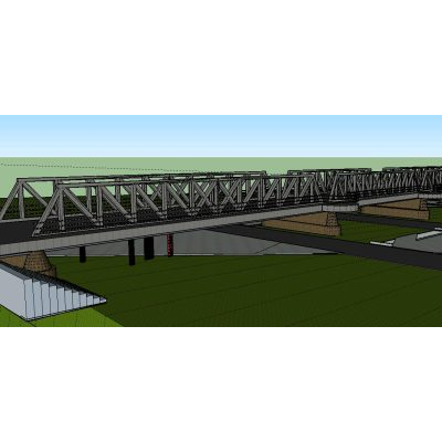 Puente carretero 3d