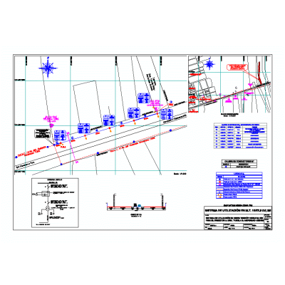 Georeferenced plan - electrification project - piura.