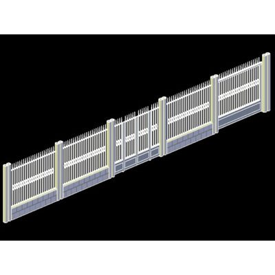3d wrought iron facade