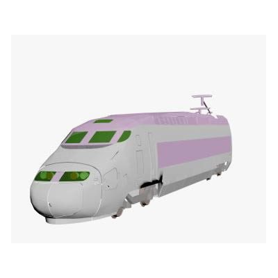Tren pasajeros 3d