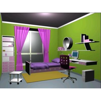 Dormitorio Juvenil Moderno en 3D