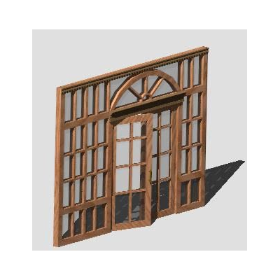 Elegante Muro Cortina de Madera