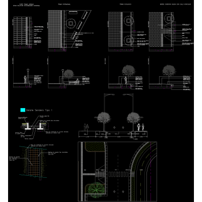 Accessible Pedestrian Pathway: Plans, Sections and Details