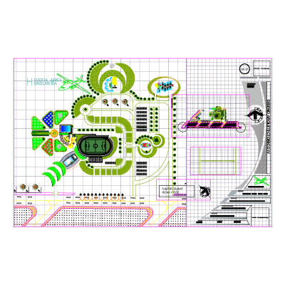 Planta de conjunto pista aeropuerto