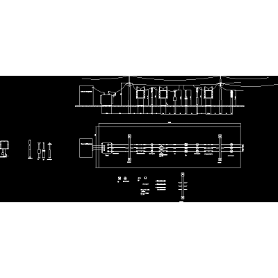 Elevation plan and substation top view