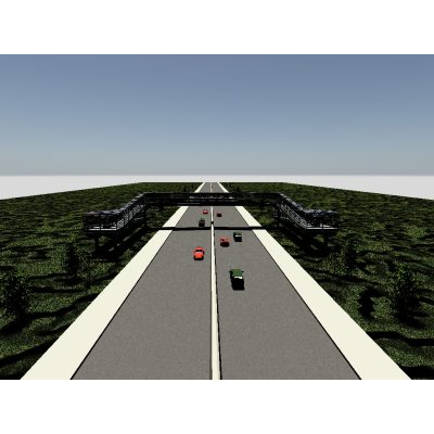 Puente peatonal 3d