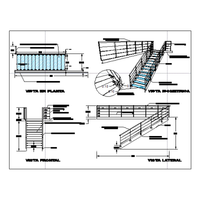 Escalera de aluminio y cristal