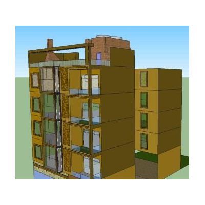 Vivienda multifamiliar 3d