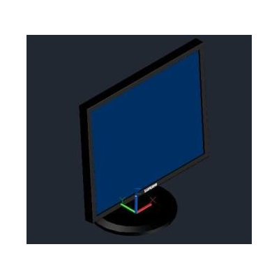 3d computer flat monitor