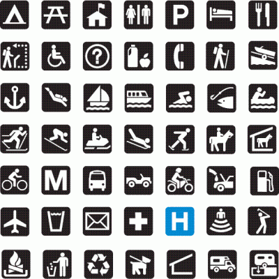 Simbolos servicios parques