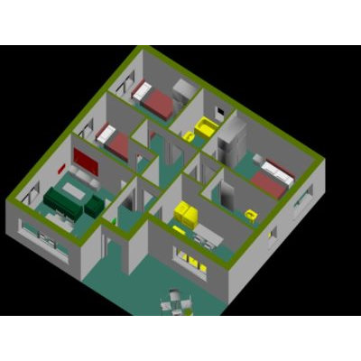 Casa unifamiliar 3d