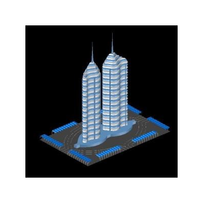 Torre del edificio 3d