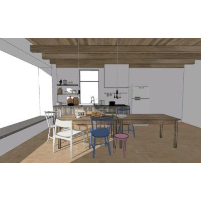 Cocina 3d skp