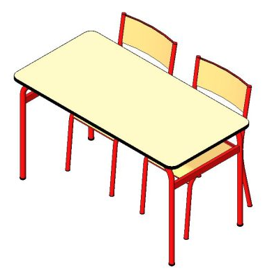 Simple table with stylish chairs