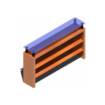 Estanteria para bar 3d con materiales aplicados