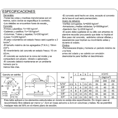 Especificaciones estructura de concreto pdf