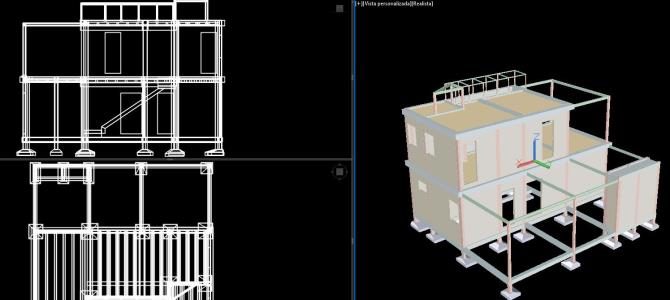 Estructura modelo casa 3d