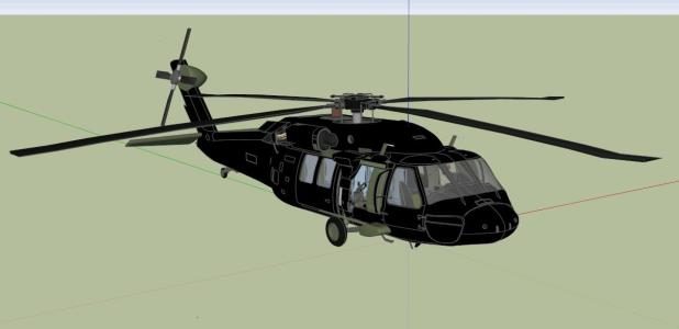police helicopter - 3d