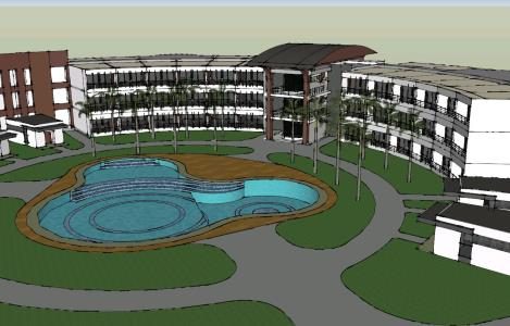 3d building of a 3 star skp hotel