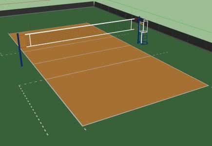 Terrain de volley-ball 3D