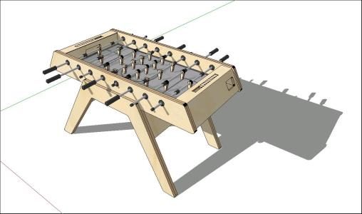 3d soccer table